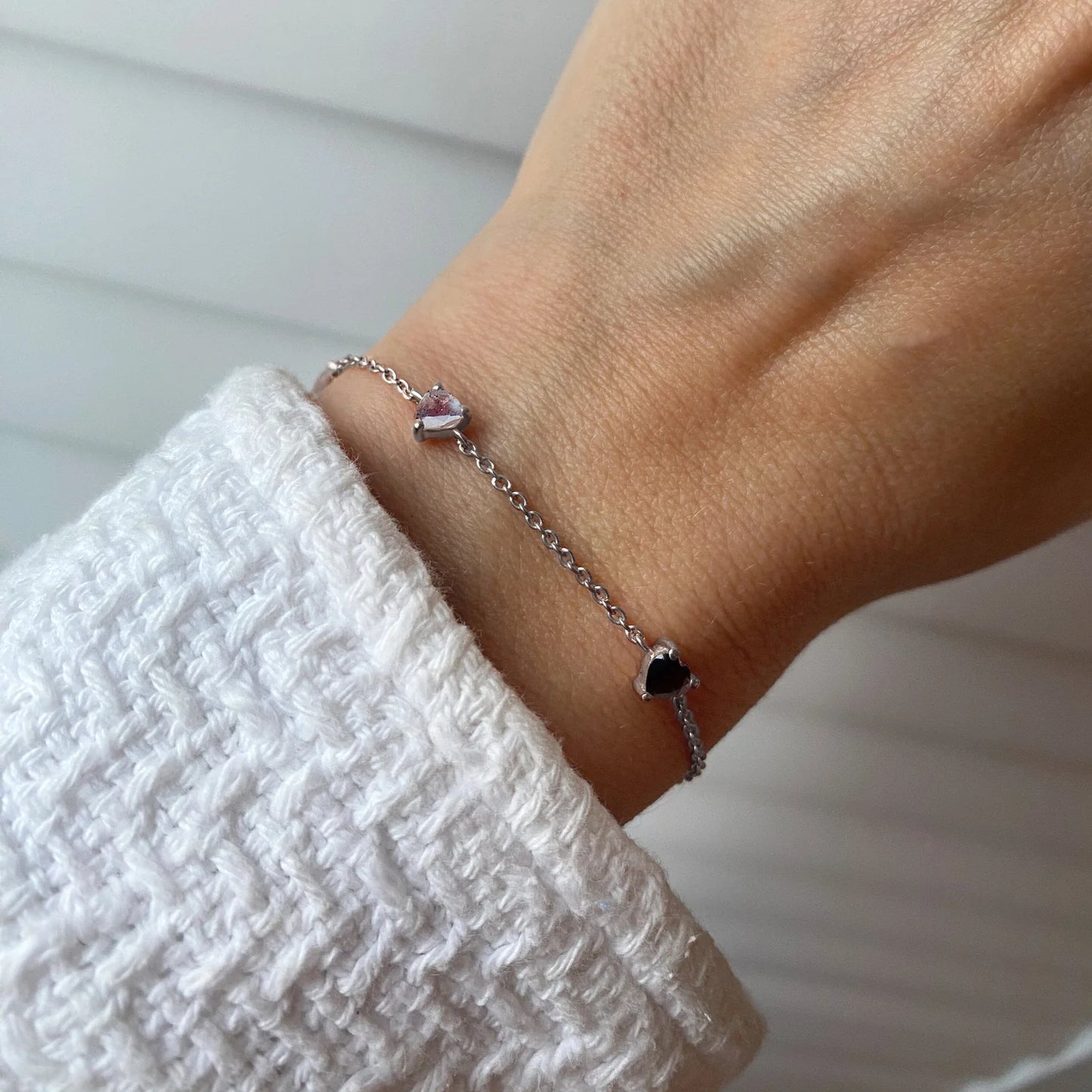 Black Obsidian Labradorite Bracelet B