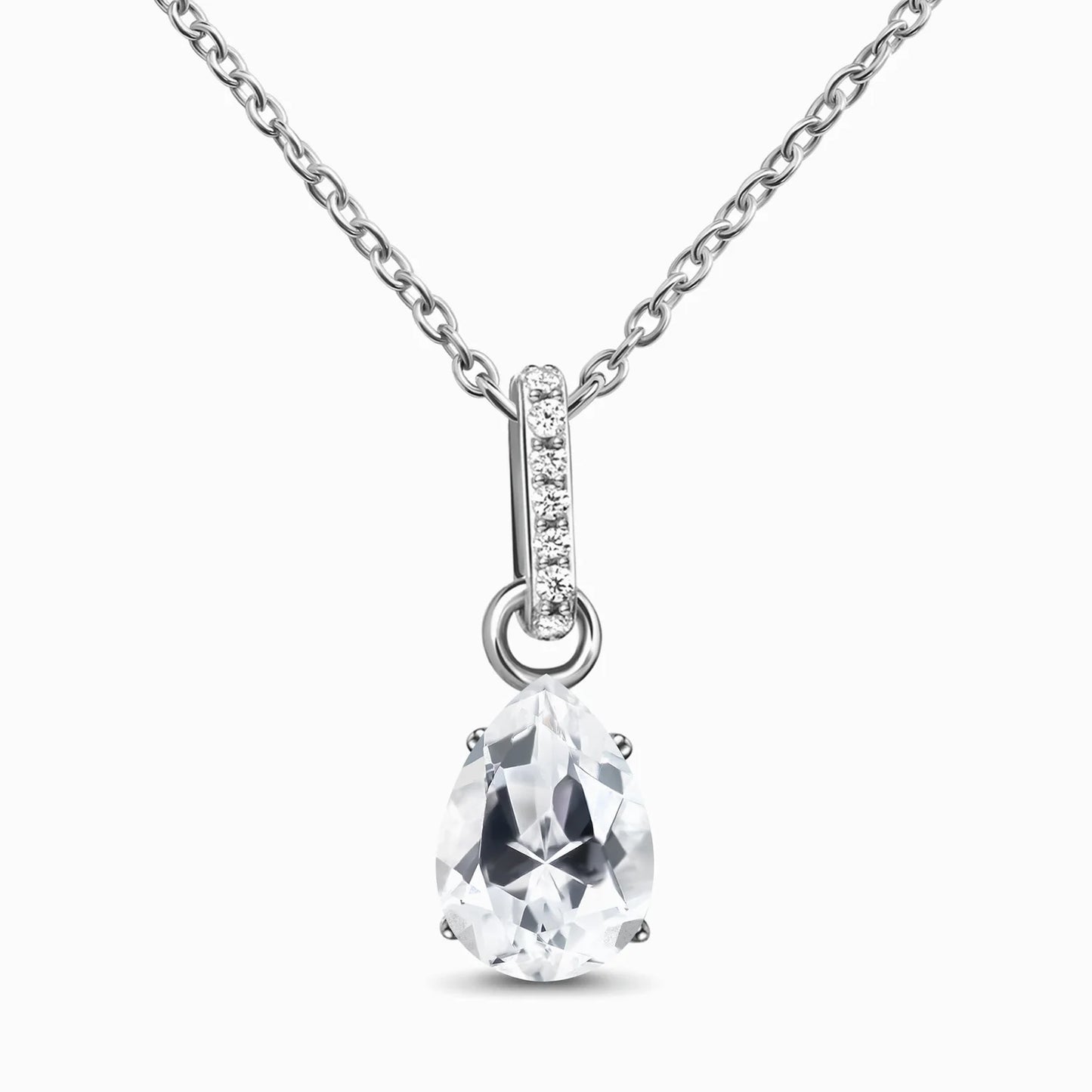 Clear Topaz Necklace A
