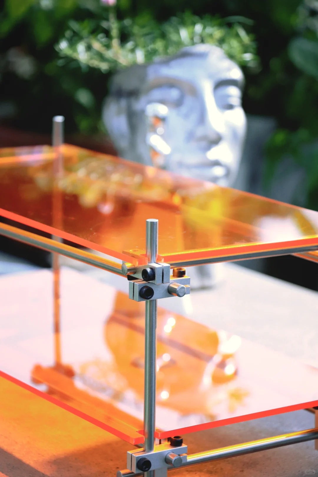 Orange Acrylic Steel Shelf