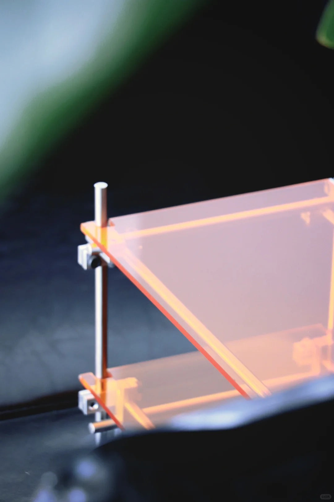 Orange Acrylic Steel Shelf