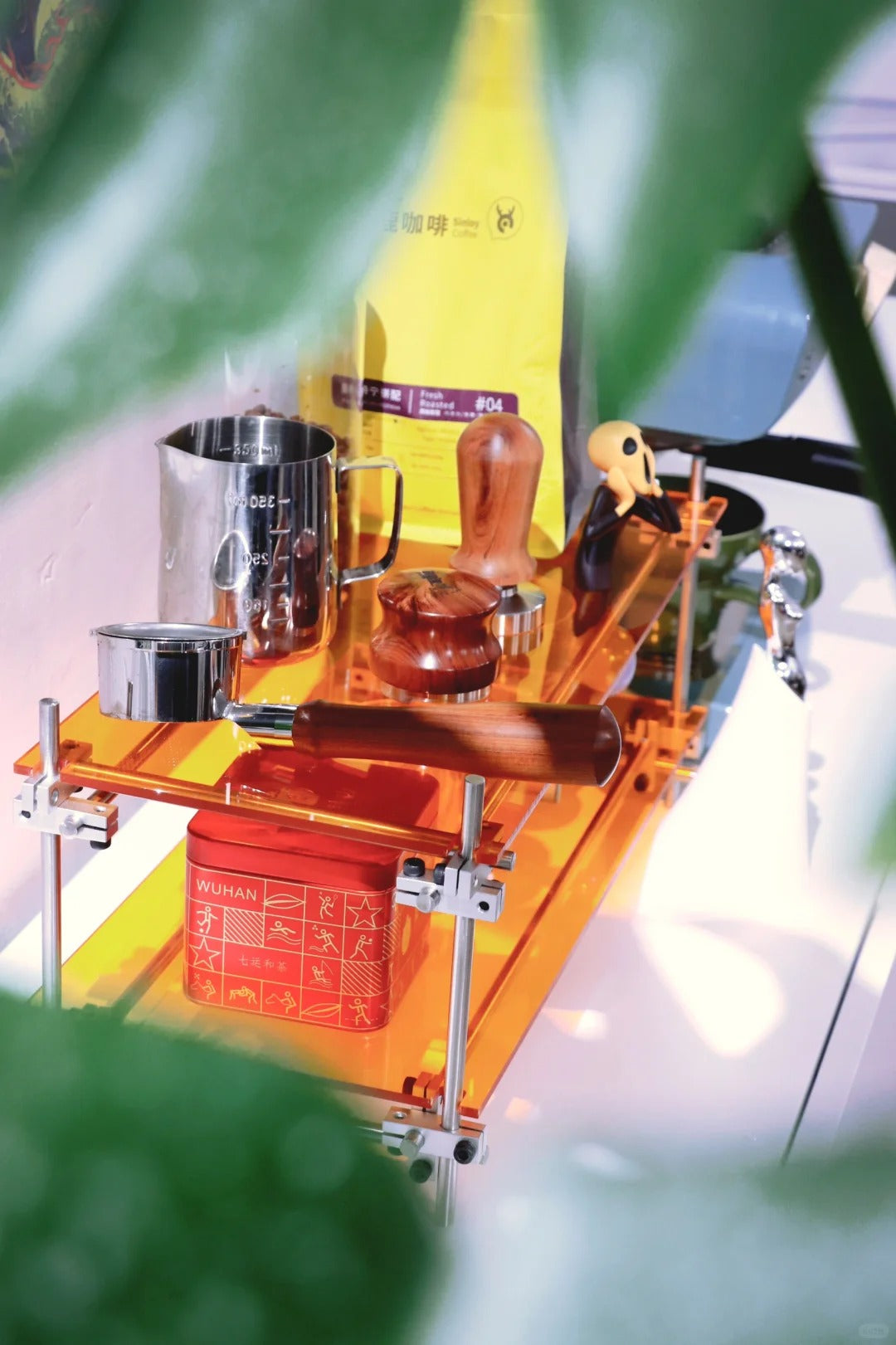 Orange Acrylic Steel Shelf