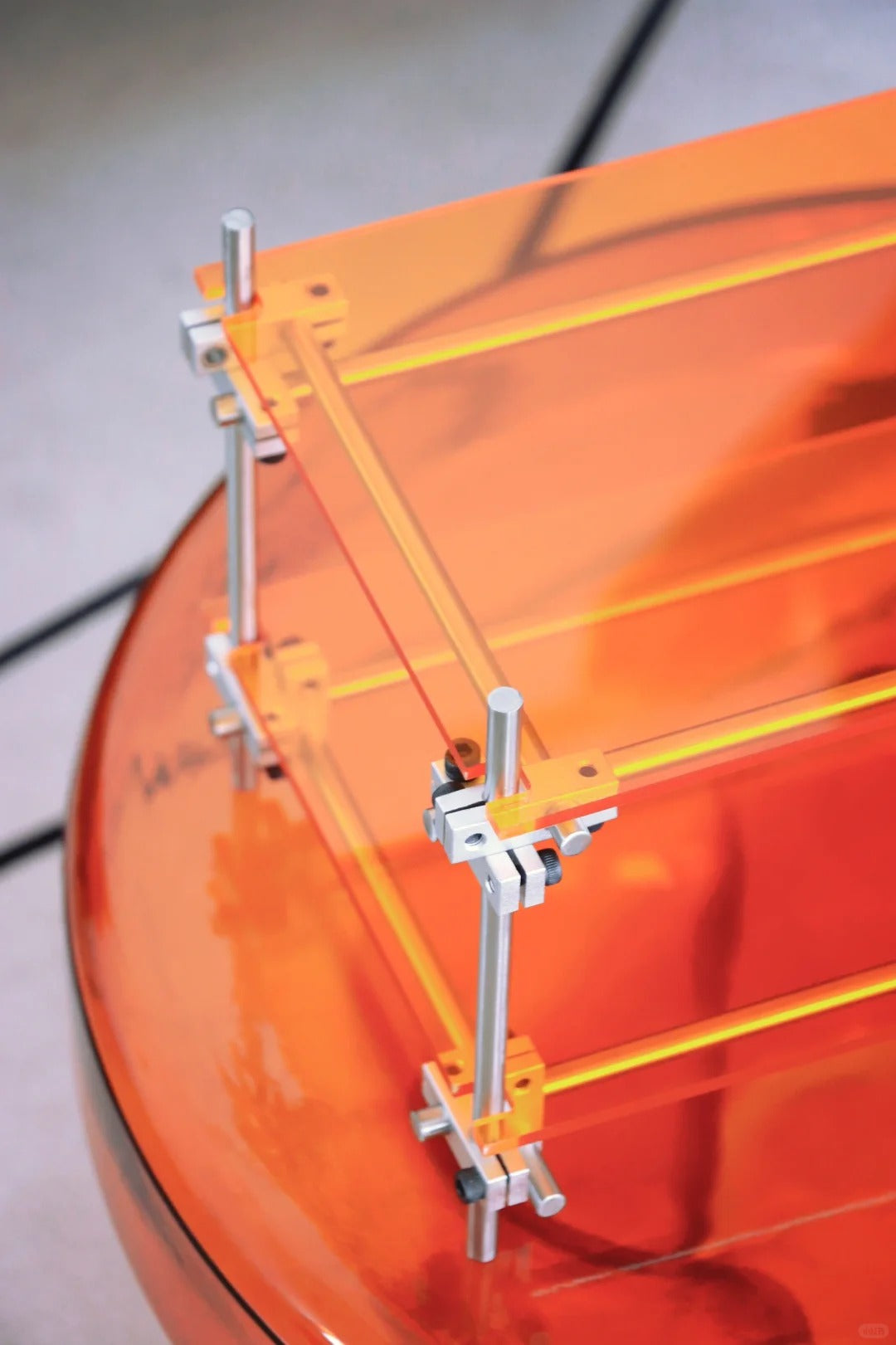 Orange Acrylic Steel Shelf