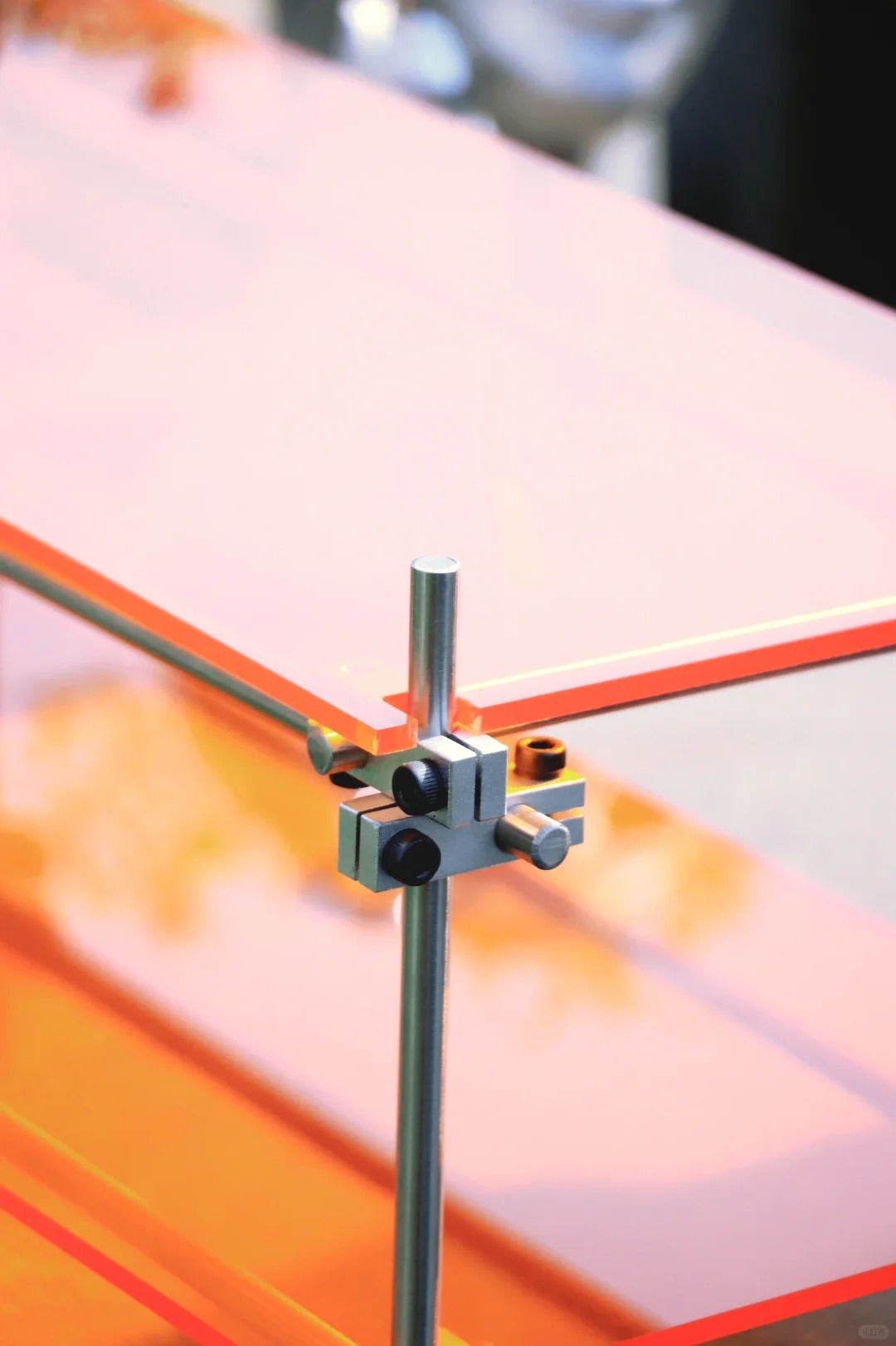 Orange Acrylic Steel Shelf
