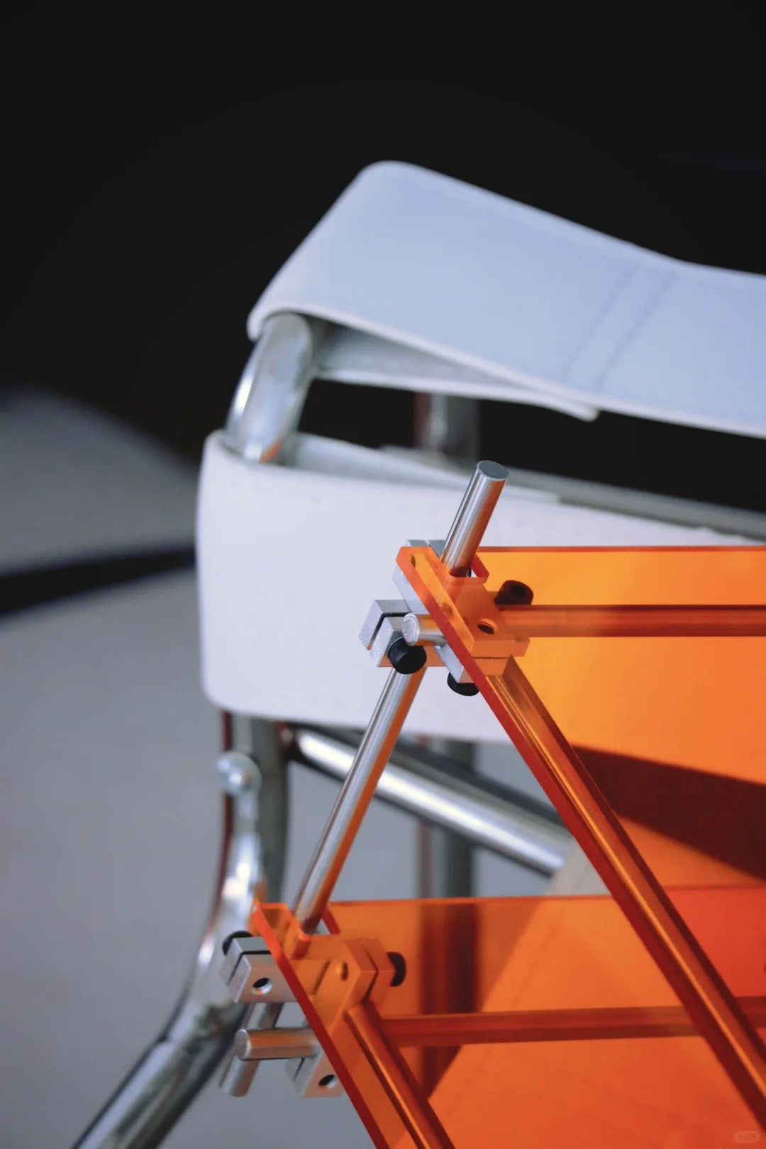 Orange Acrylic Steel Shelf