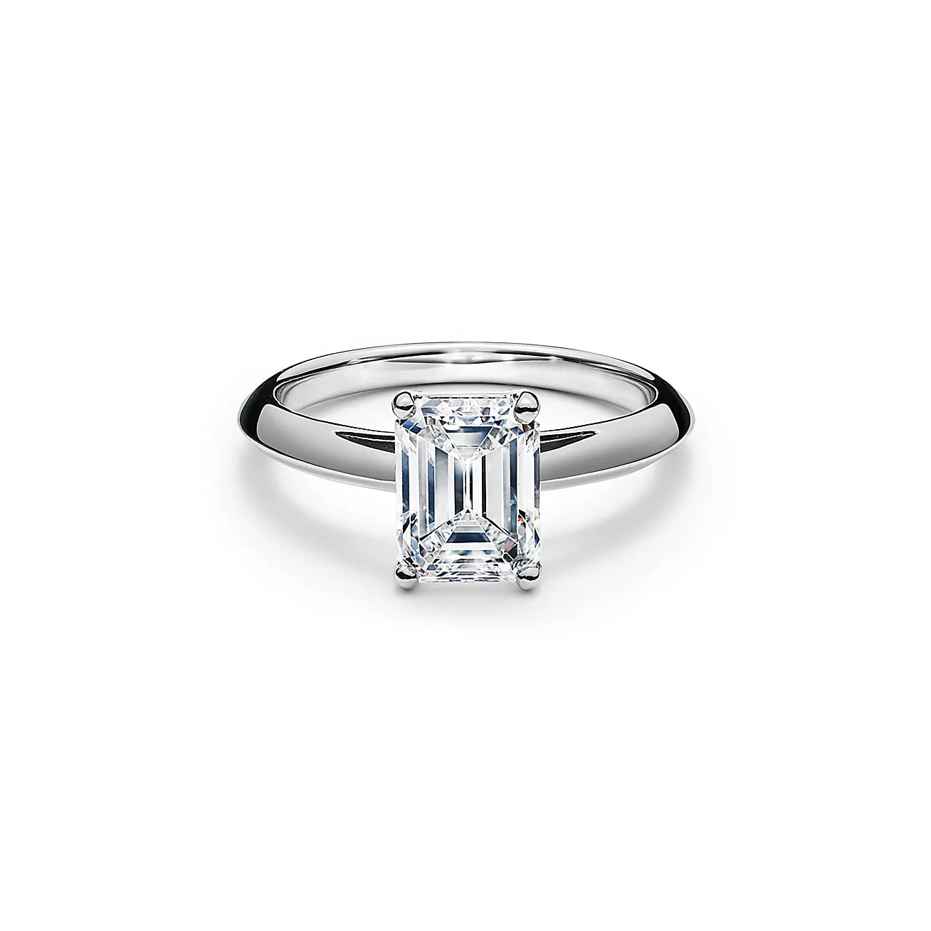 Engagement Ring with a Emerald Cut Gem