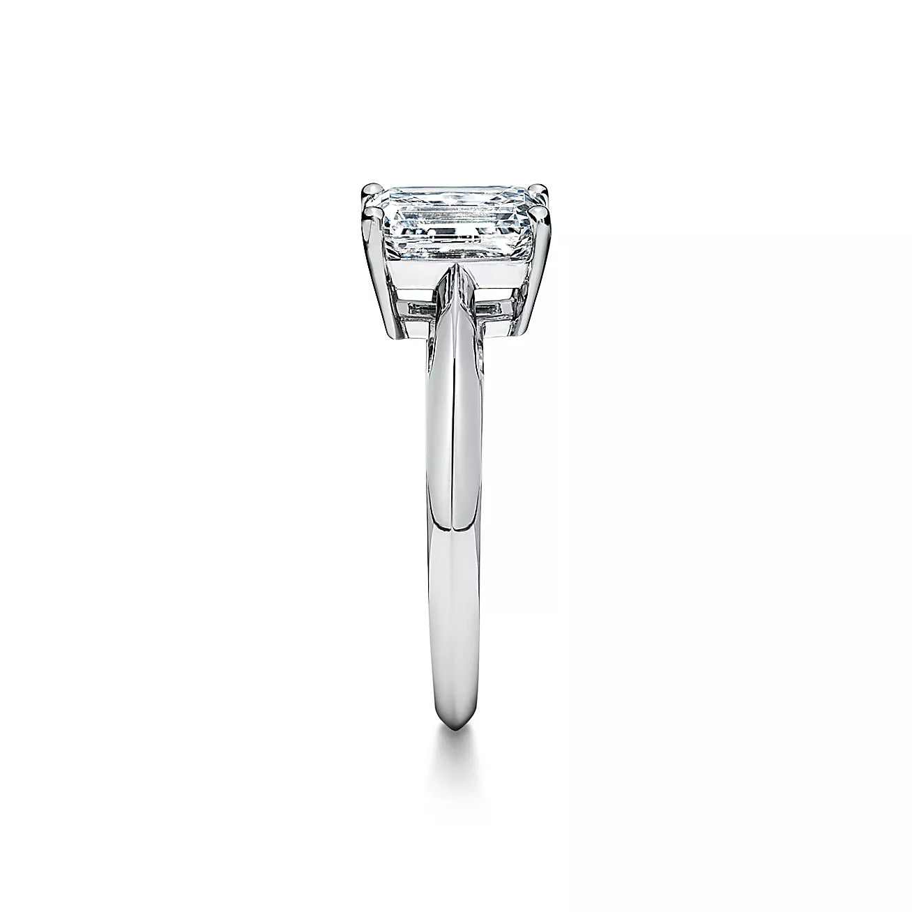 Engagement Ring with a Emerald Cut Gem