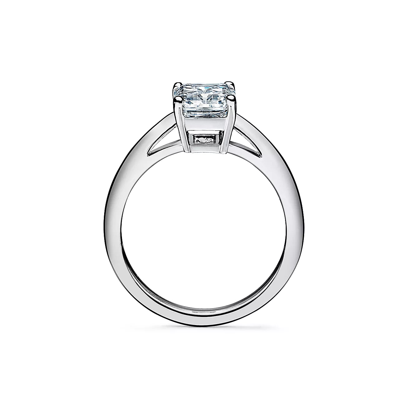 Engagement Ring with a Emerald Cut Gem