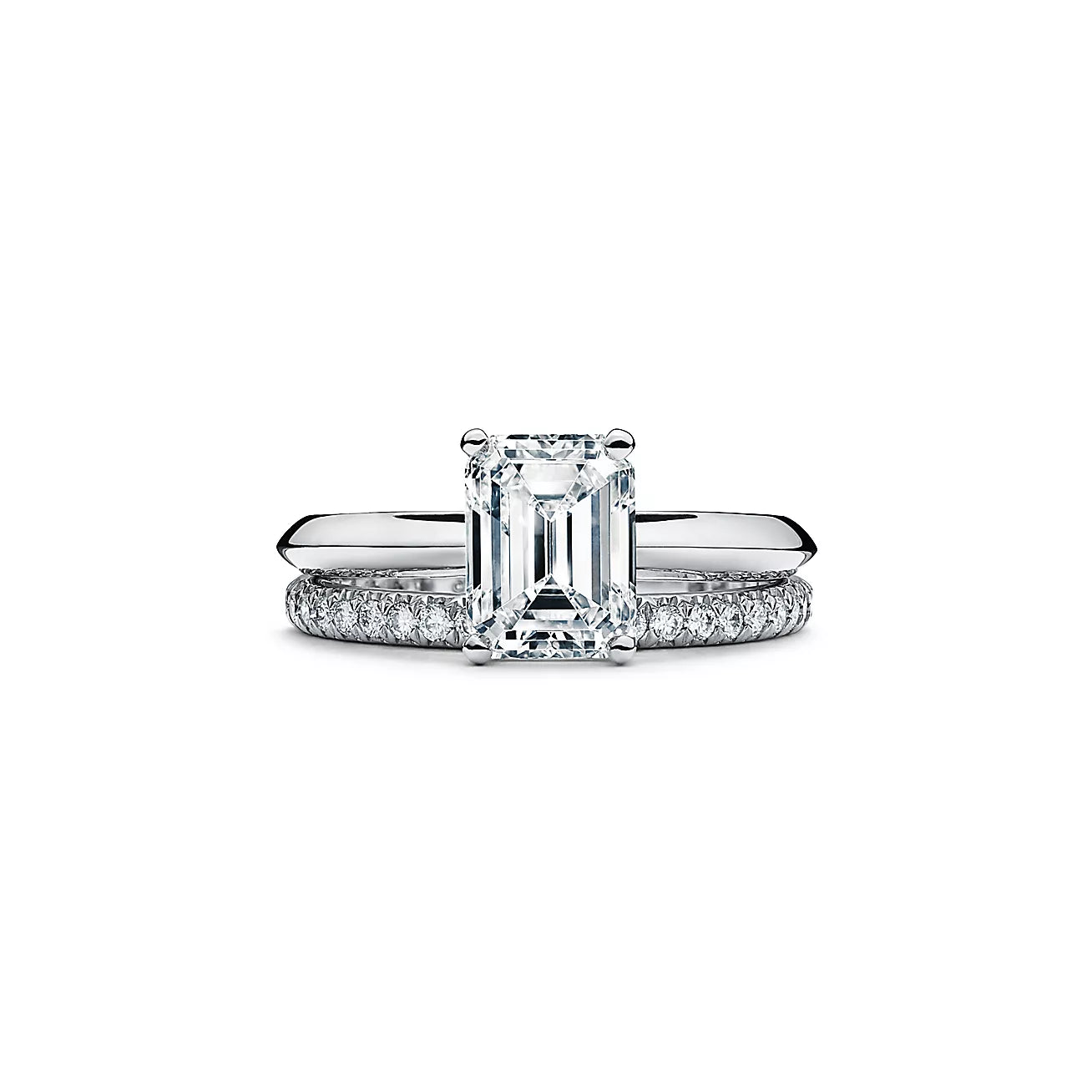 Engagement Ring with a Emerald Cut Gem