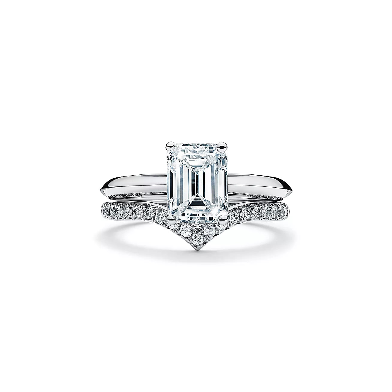 Engagement Ring with a Emerald Cut Gem