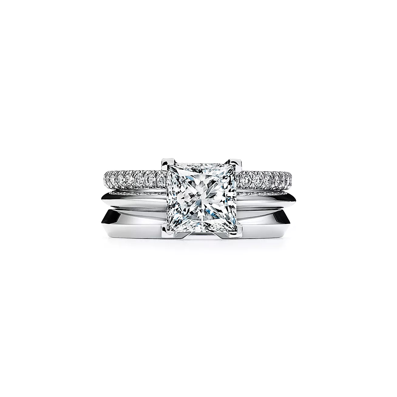 Engagement Ring with a Princess Cut Gem