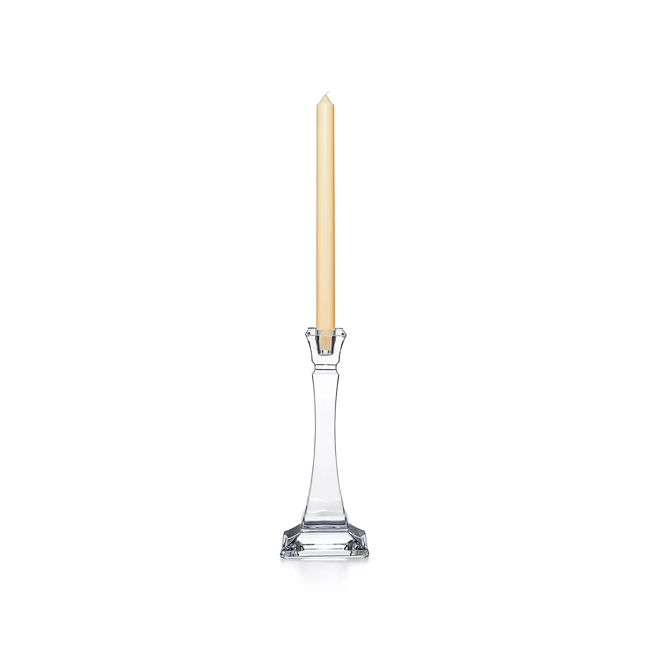 Square Candlestick in Crystal Glass