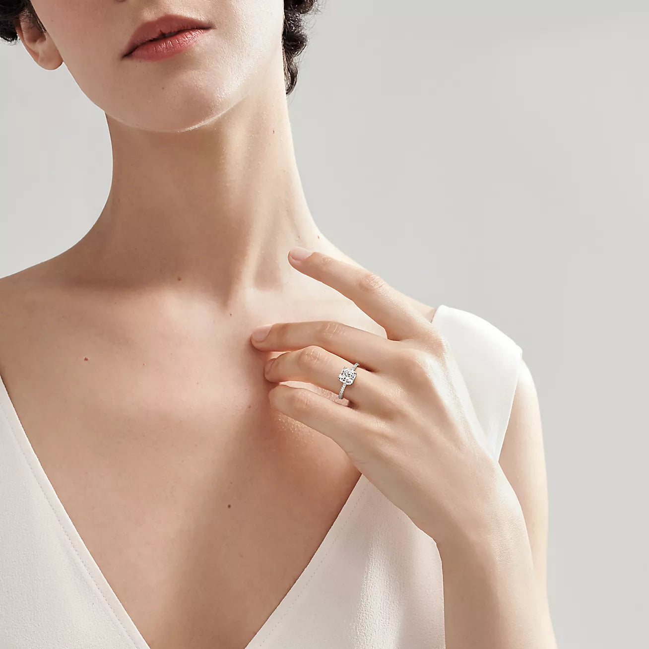 Engagement Ring with a HEFFF Cut Gem