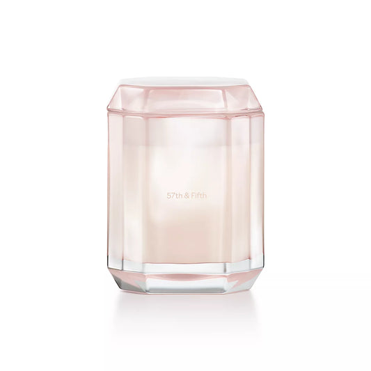 57th & Fifth Candle in Morganite-colored Glass