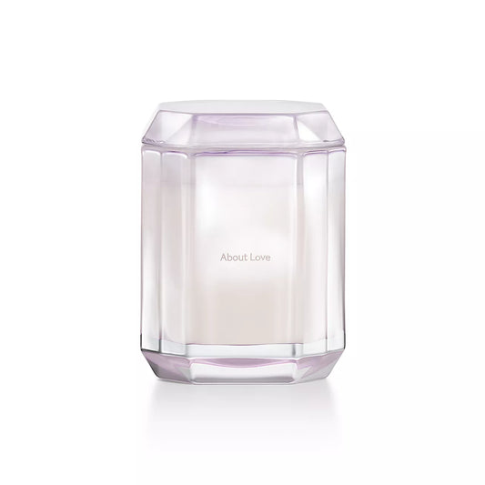 About Love Candle in Kunzite-colored Glass